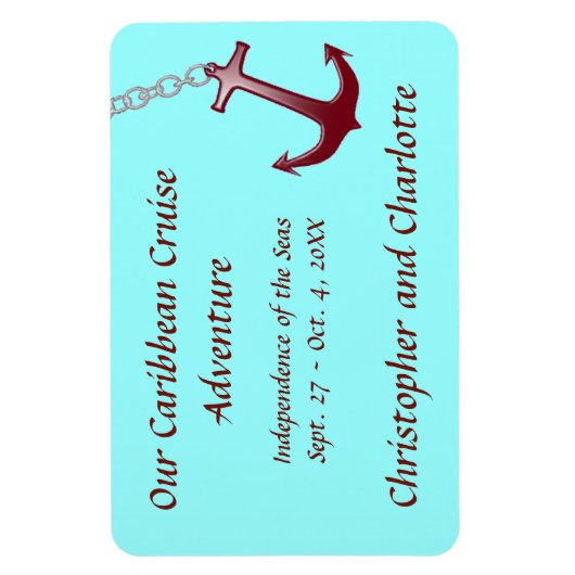 Red Anchor Hzt Stateroom Door Marker Magnet (Vertikal)