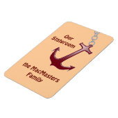 Red Anchor Stateroom Door Marker Magnet (Linke Seite)