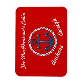 Red Anchors Aweigewicht Stateroom Door Marker Magnet