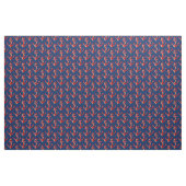 Red Anchors Nautical Pattern on Dark Blue Stoff (Yard (91,4 cm))