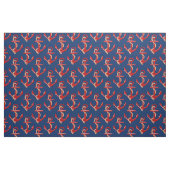 Red Anchors Nautical Pattern on Dark Blue Stoff (Fat Quarter (45,7 x 55,9 cm))
