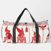 Red Ancient Print Duffel Bag Duffle Bag (Rückseite)