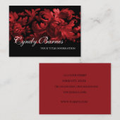Red and Black Acanthus Scroll Business Card Visitenkarte (Vorne/Hinten)