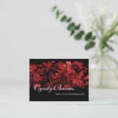 Red and Black Acanthus Scroll Business Card Visitenkarte (Stehend Vorderseite)