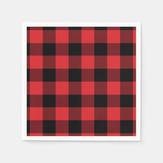 Red and Black Buffalo Karo Pattern Serviette (Vorderseite)