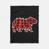 Red And Black Buffalo Plaid Capybara Christmas Lig Fleecedecke (Vorderseite)