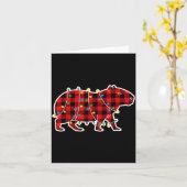 Red And Black Buffalo Plaid Capybara Christmas Lig Karte (Gelbe Blume)