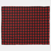 Red and Black Buffalo Plaid Christmas Check Fleecedecke (Vorderseite (Horizontal))