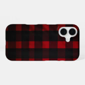 Red and Black Buffalo Plaid Pattern iPhone 16 Hülle (Rückseite (Horizontal))