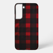 Red and Black Buffalo Plaid Pattern Samsung Galaxy Hülle (Rückseite)