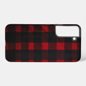 Red and Black Buffalo Plaid Pattern Samsung Galaxy Hülle (Rückseite (Horizontal))