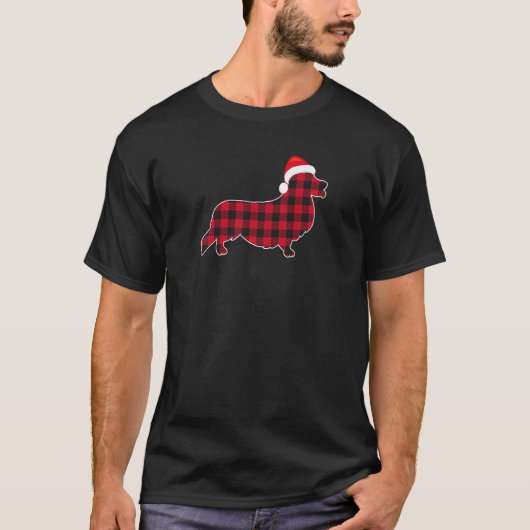 Red And Black Christmas Buffalo Plaid Pembroke Wel T-Shirt (Vorderseite)