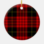 Red and Black Clan MacQueen Tartan Keramik Ornament (Hinten)
