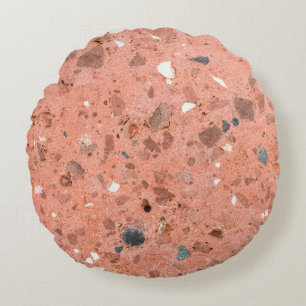 Red and Black Colorful Small Gravel Rocks Pebbelsa Rundes Kissen