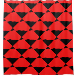 Red and black contemporany art background duschvorhang