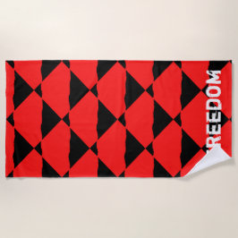 Red and black contemporany art background strandtuch