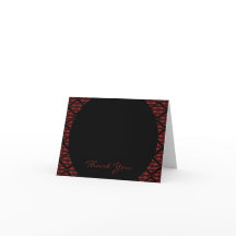 Red and Black Damask Gothic Wedding Vielen Dank