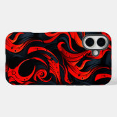Red and Black Design Phone Case (Rückseite (Horizontal))