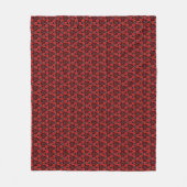 Red and Black Floral Show Fleece Blankon (Vorderseite)