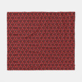 Red and Black Floral Show Fleece Blankon (Vorderseite (Horizontal))