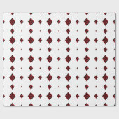 Red and Black Geometric Diamond Pattern Modern Tot Geschenkpapier (Flach)