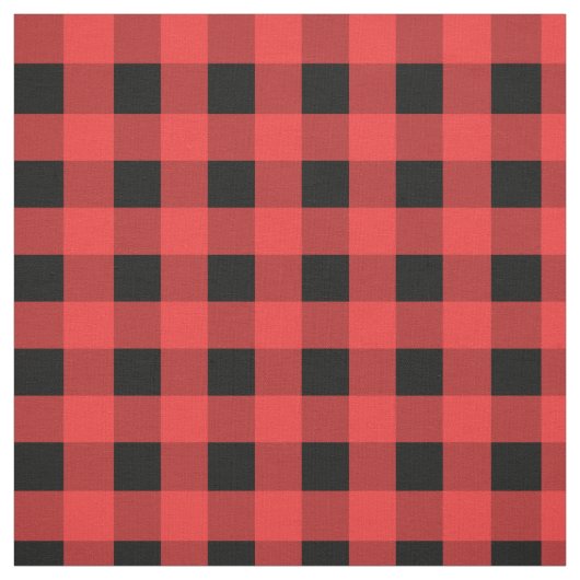 Red and Black Gingham Pattern Weihnachten Stoff (Muster)