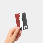 Red and Black Glitzer Basketball Team Jersey Ausweis (Handheld)