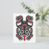 Red and Black Haida Spirit Tree Frog Postkarte (Stehend Vorderseite)