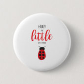 Red and Black Hand Drawn Baby Ladybug Niedlich Bug Button (Vorderseite)