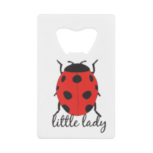 Red and Black Hand Drawn Baby Ladybug Niedlich Bug Geldbeutel Flaschenöffner