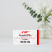 Red and Black Hot Shot Trucking Business Card Visitenkarte (Stehend Vorderseite)