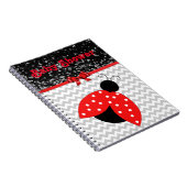 Red and Black Ladybug Babydusche Notizblock (Rechte Seite)