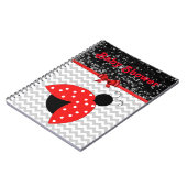 Red and Black Ladybug Babydusche Notizblock (Linke Seite)