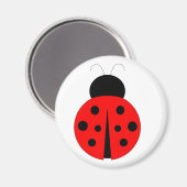 Red and Black Ladybug Magnet (Vorderseite/Rückseite)
