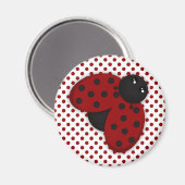 Red and Black Ladybug Magnet (Vorderseite/Rückseite)