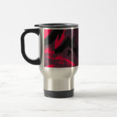 Red and Black Marble Swirl Travel Mug Reisebecher (Links)