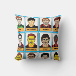 Red and Black Milan Soccer Legends Kissen