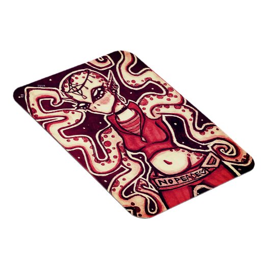 Red and Black No Peace Alien Magnet (Rechte Seite)