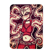 Red and Black No Peace Alien Magnet (Vertikal)