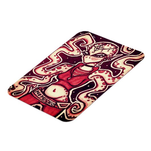 Red and Black No Peace Alien Magnet (Linke Seite)