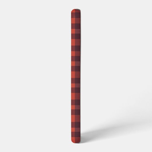 Red and Black Plaid Checkered Pattern Samsung Galaxy Hülle (Linke Seite)