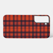 Red and Black Plaid Checkered Pattern Samsung Galaxy Hülle (Rückseite (Horizontal))