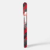 Red and Black Plaid with Floral Accent Case-Mate iPhone Hülle (Rückseite / Links)