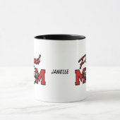 Red and Black Proud Soccer Mama Personalisiert Tasse (Zentrum)