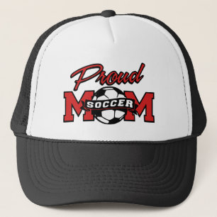 Red and Black Proud Soccer Mama Truckerkappe