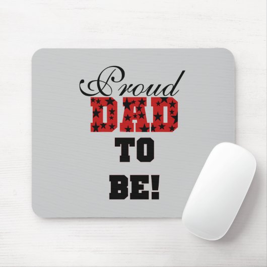 Red and Black Proud Vater to Be Tshirts and Gifts Mousepad (Mit Mouse)