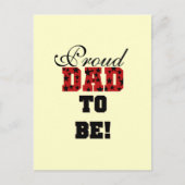 Red and Black Proud Vater to Be Tshirts and Gifts Postkarte (Vorderseite)