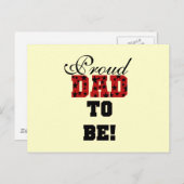 Red and Black Proud Vater to Be Tshirts and Gifts Postkarte (Vorne/Hinten)