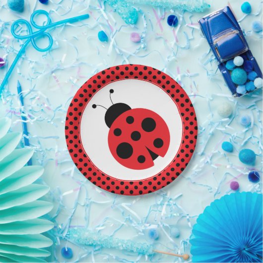 Red and Black Punkt Ladybug Party Teller (Party)