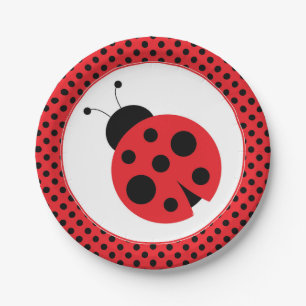 Red and Black Punkt Ladybug Party Teller